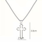 PENDRA Smoothcross Minimalist Stainless Steel Cross Necklace