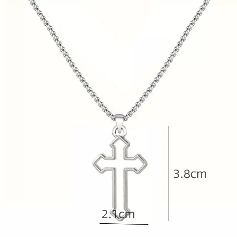 PENDRA Smoothcross Minimalist Stainless Steel Cross Necklace