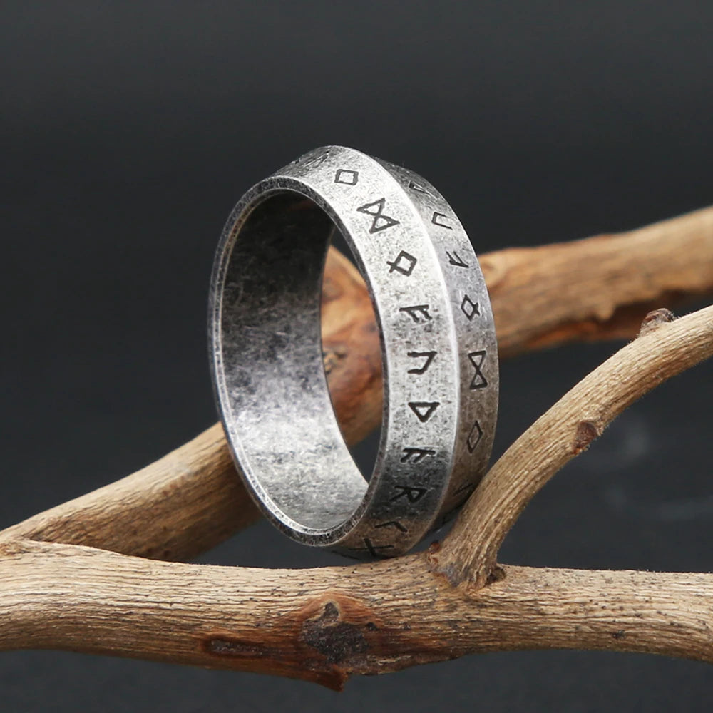 PENDRA Futhark Nordic Viking Rune Ring