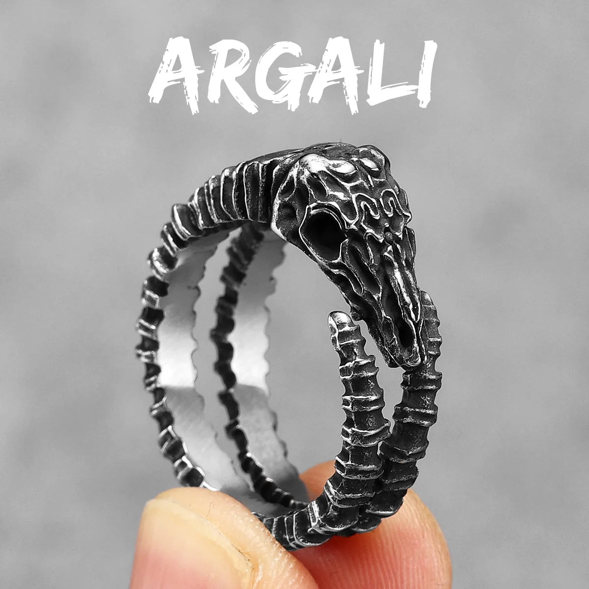 PENDRA Snake Animal Ouroboros Steel Ring
