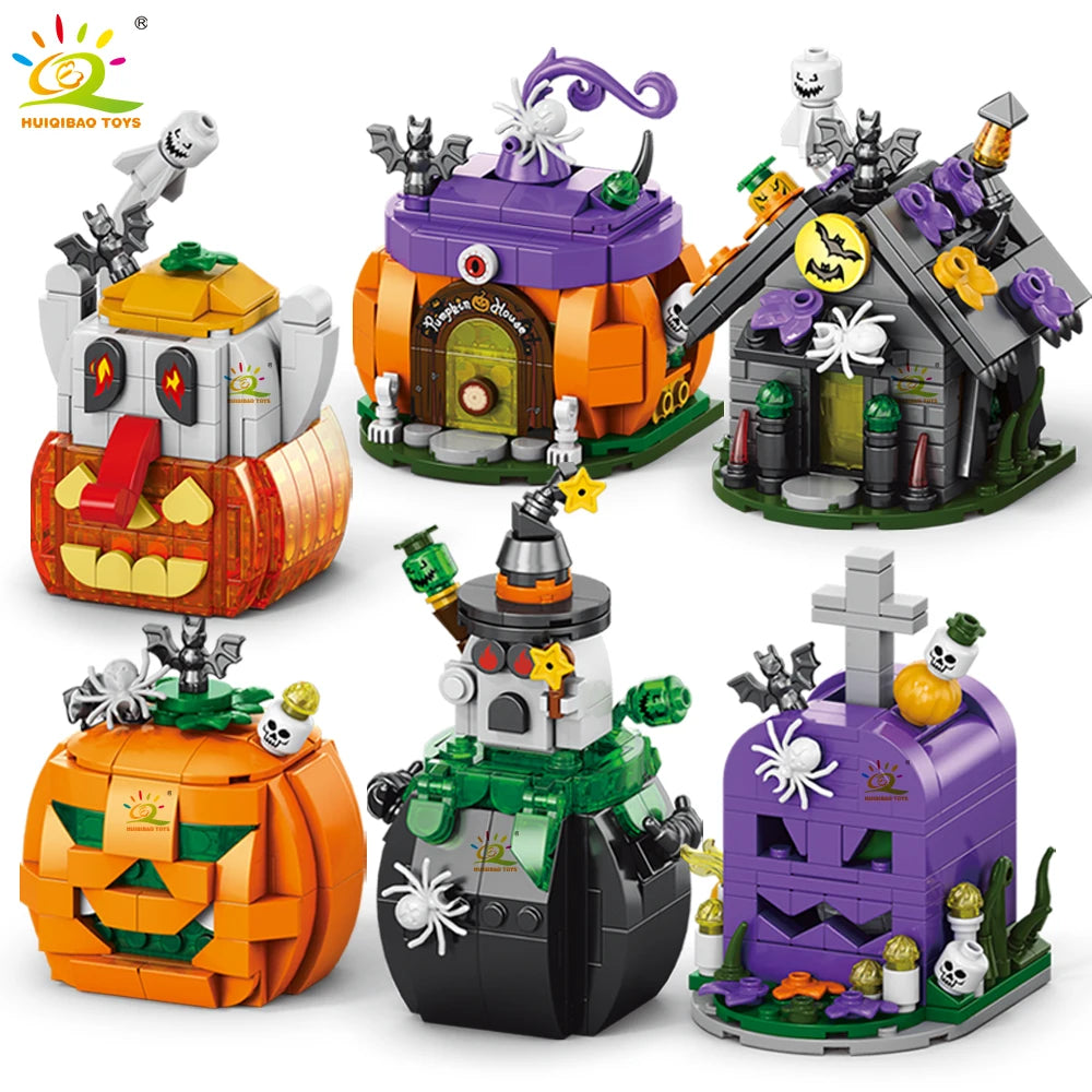 PENDRA Pumpkin Ghost House Building Set