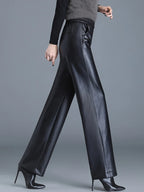 PENDRA Noir Flare High Waist Floor Length Pants