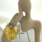 PENDRA Guochao Three-Star Gold Mask Pendant