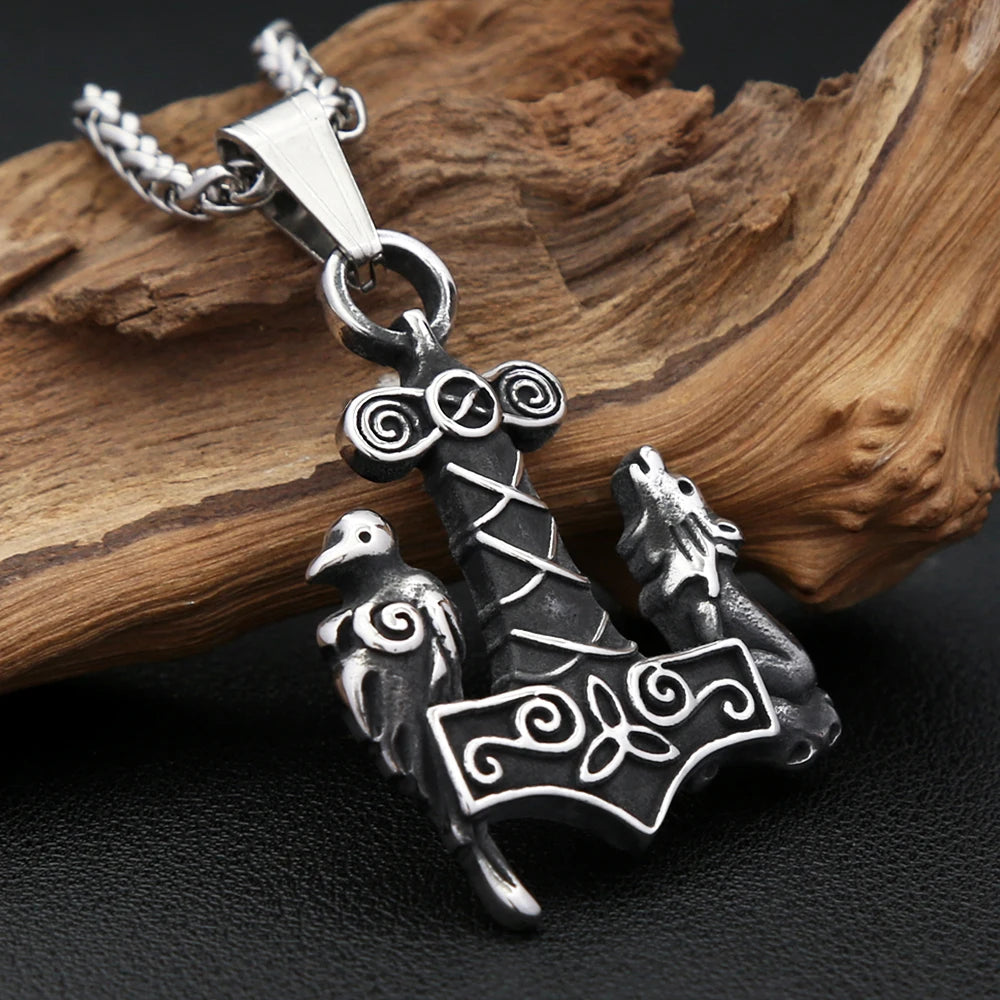PENDRA Mjolnir Vintage Viking Thor Hammer Pendant