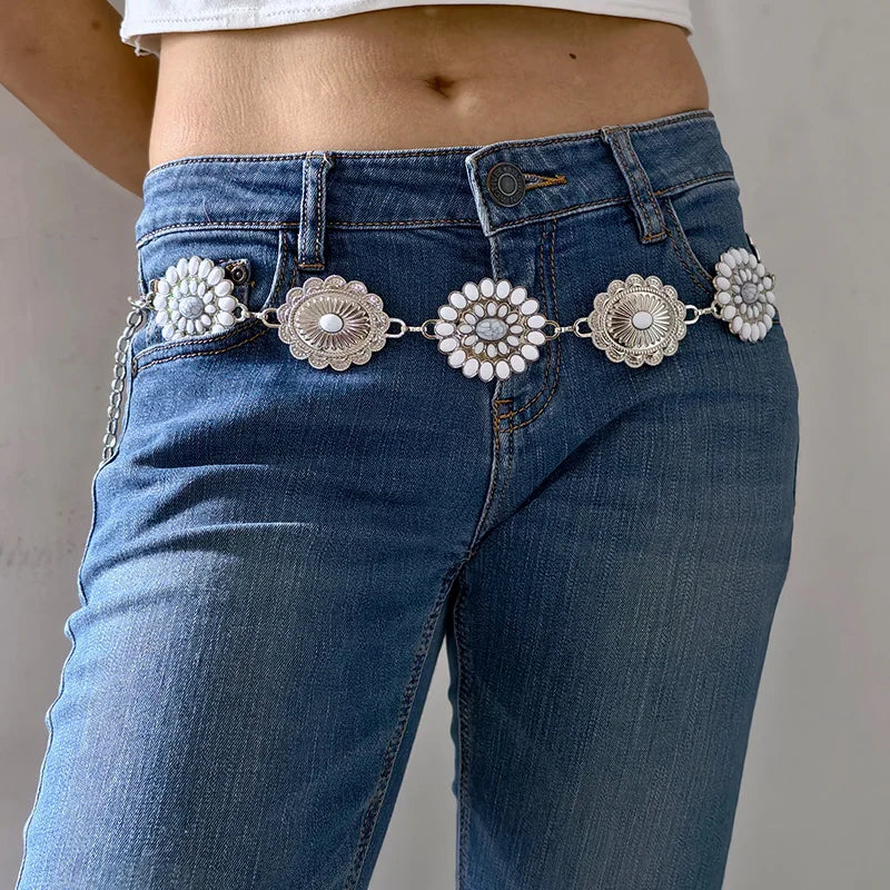 High-Quality Luxury Desiner Bohemian Ethnic Retro Waist Chain Alloy Skirt Decoration Belt Unique Personality Fashion Accessories