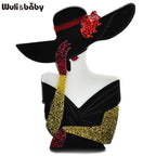 PENDRA Acrylic Beautiful Lady Brooch