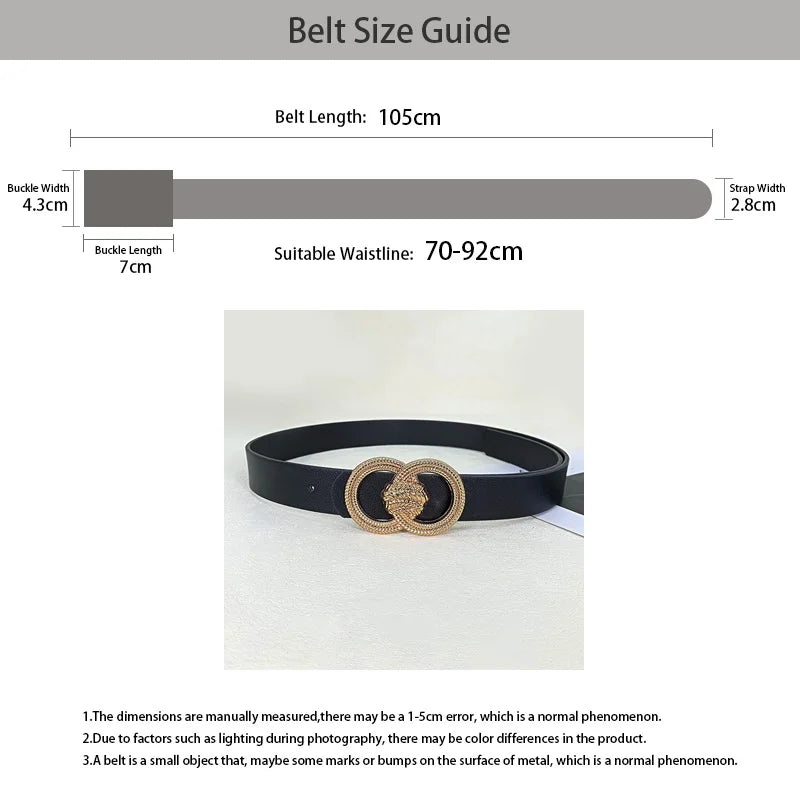 PENDRA Aureine Leather Gold Double-Ring Buckle Minimal Belt