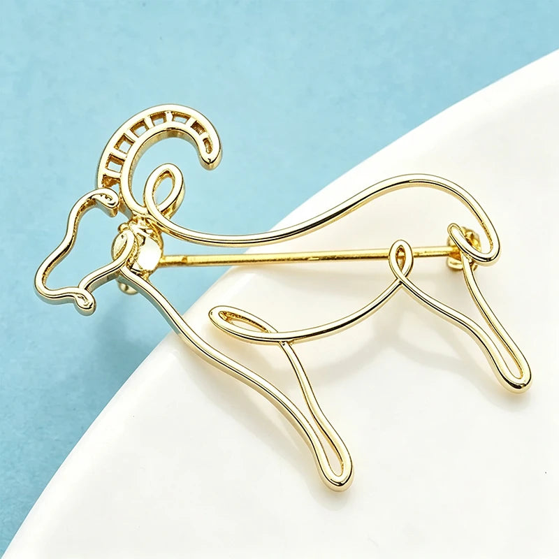 PENDRA Lovely Goat Brooch