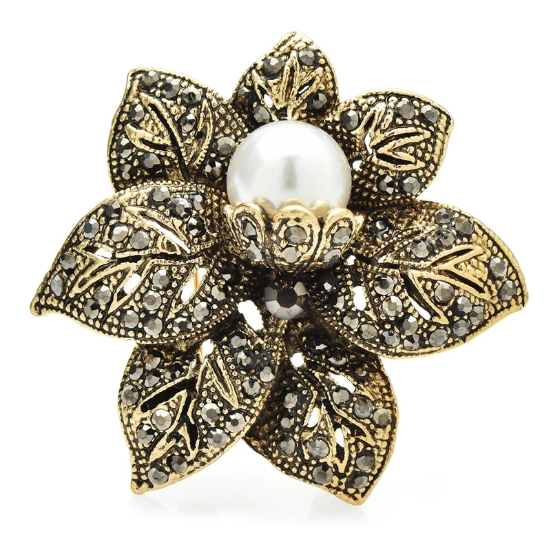 PENDRA Floravie Vintage Floral Brooch