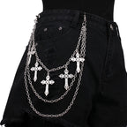 PENDRA Crossstar Layered Waist Chain Keychain