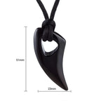 PENDRA Wolfthorn Leather Rope Wolf Tooth Pendant
