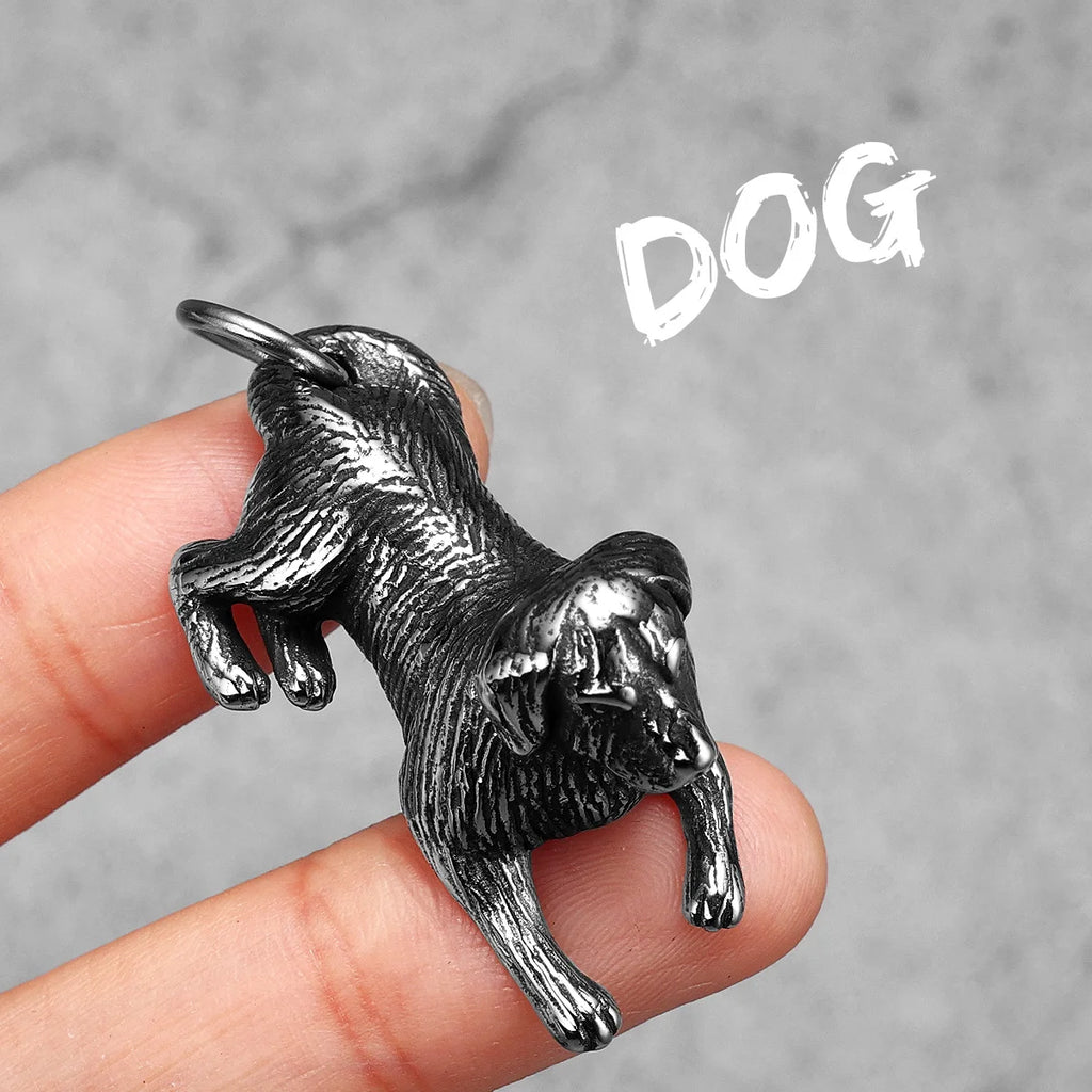 3D Labrador Dog Men Necklaces Stainless Steel Pendant Chain Women Punk Fashion Jewelry New In Accessories Gifts Wholesale