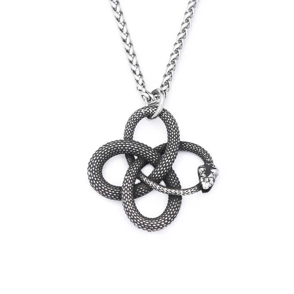 PENDRA Ouroboros 316L Stainless Steel Snake Pendant