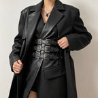 PENDRA Koraessa Leather Black Punk Corset Belt