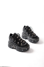 PENDRA Lace Platform Ankle Punk Boots