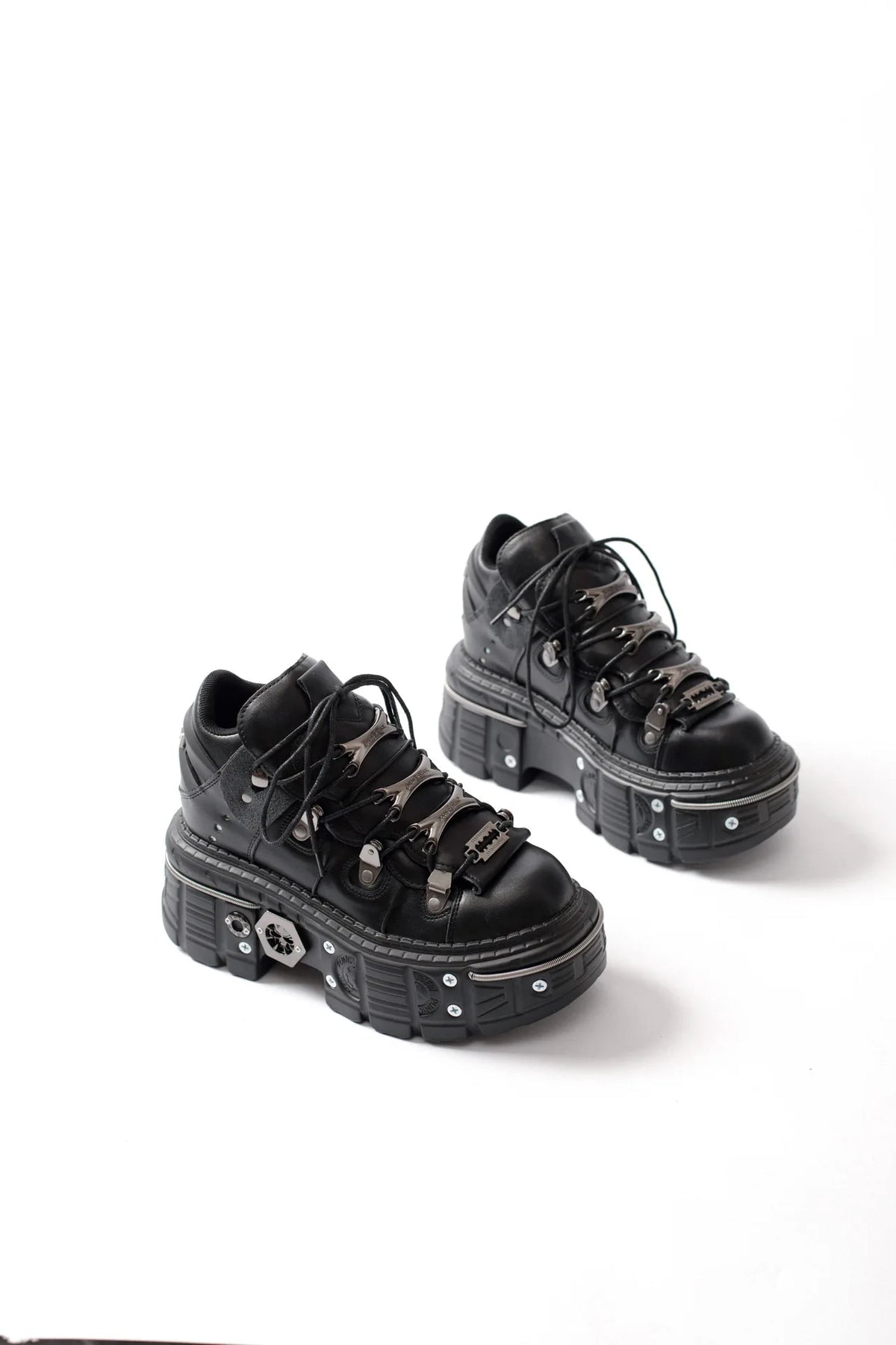 PENDRA Lace Platform Ankle Punk Boots