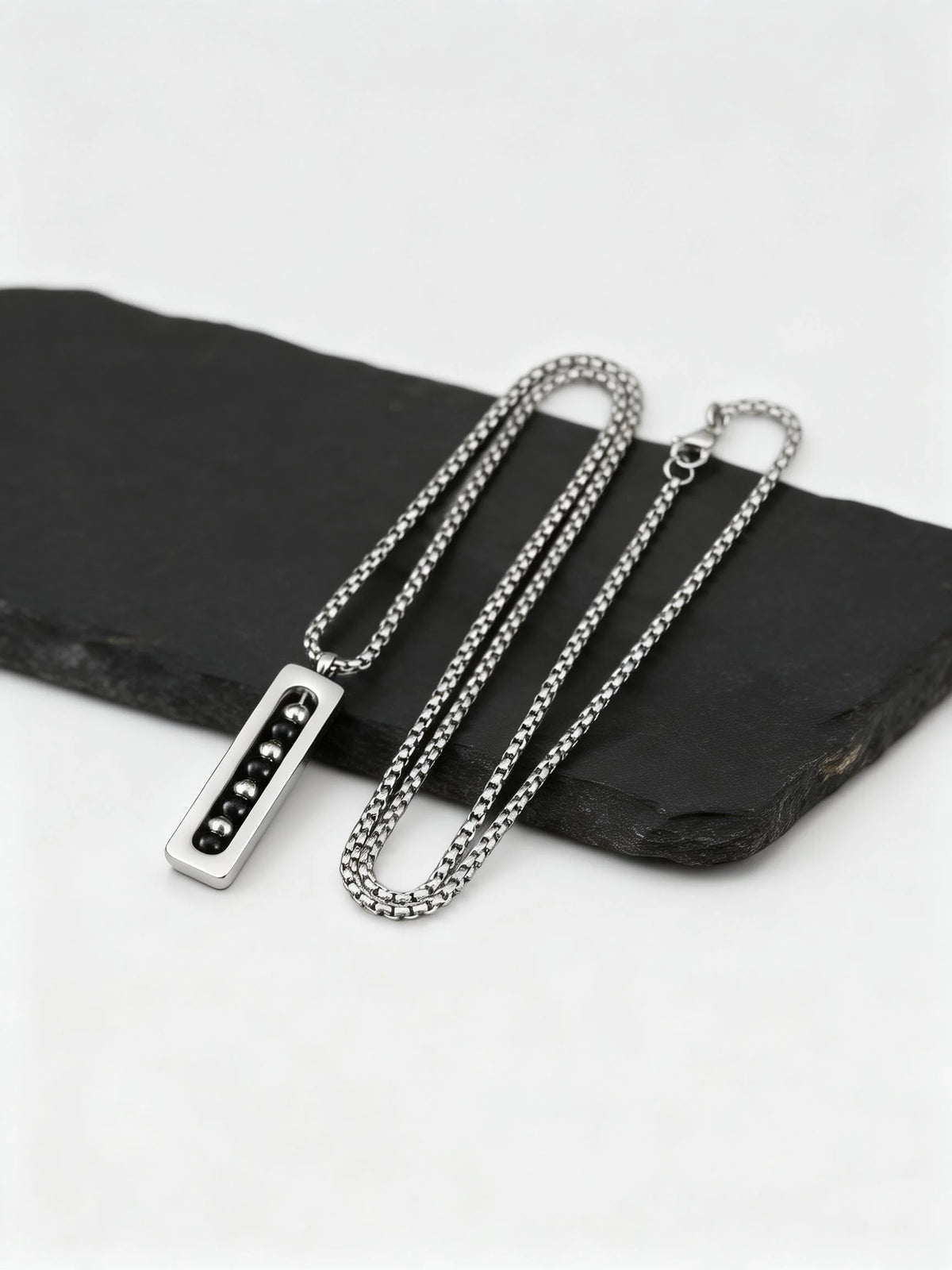 PENDRA Bar Silver Pendant Necklace
