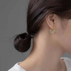 PENDRA Gold Jade Hetian Earrings