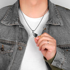 PENDRA Flush Poker Gambling Steel Necklace