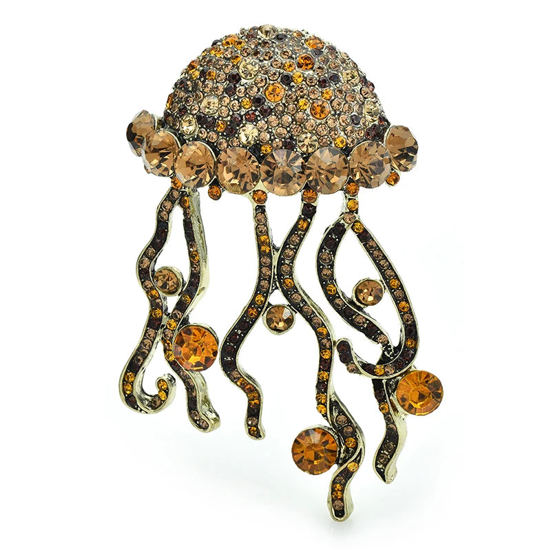 PENDRA Jellyflora Shining Jellyfish Brooch