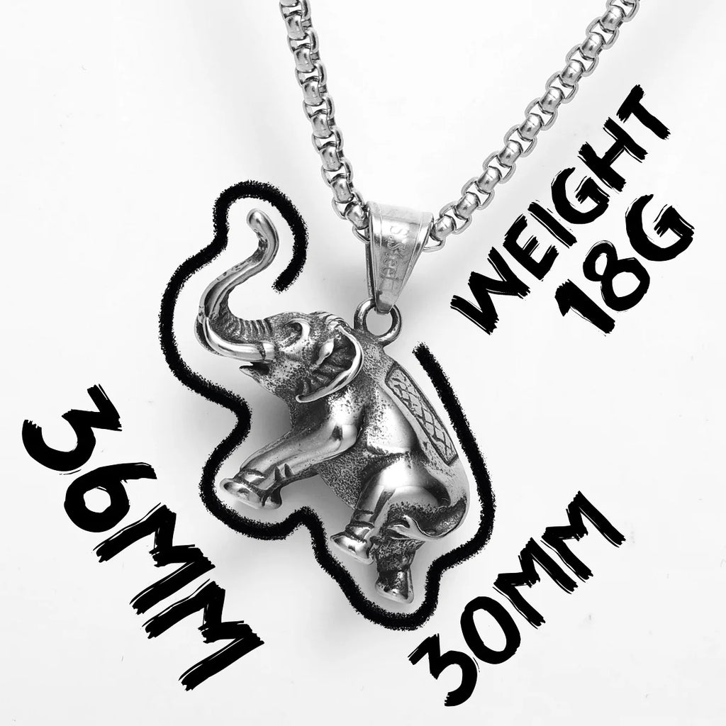 PENDRA Elephant Animal Steel Necklace