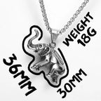 PENDRA Elephant Animal Steel Necklace