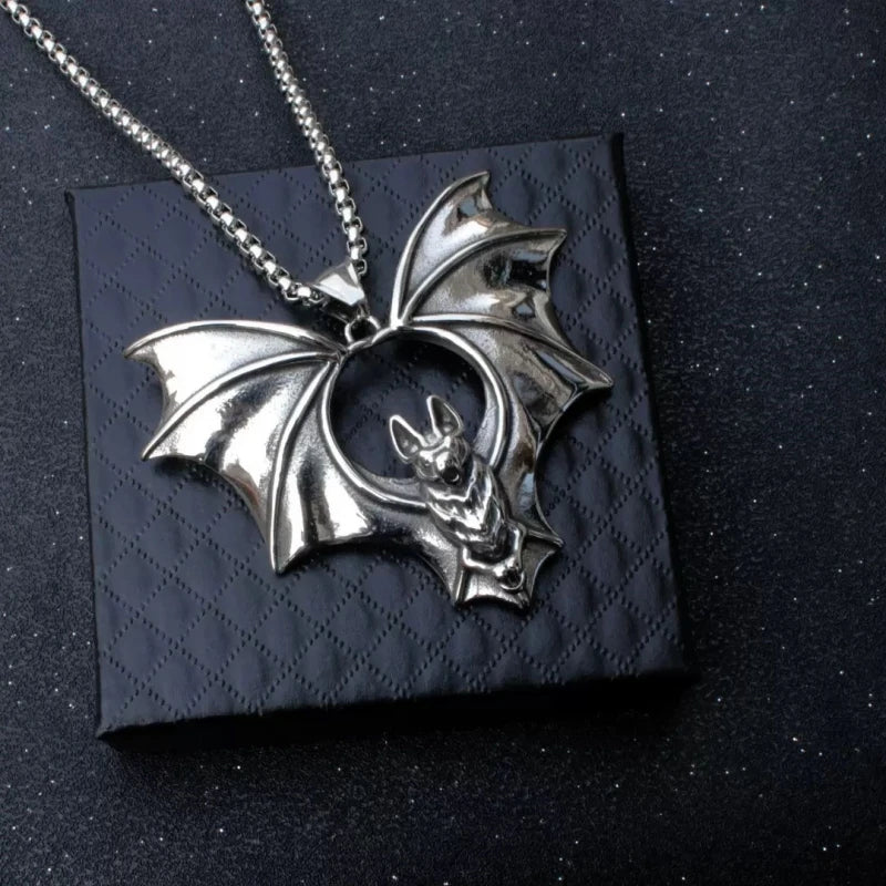 PENDRA Batwing Vintage Stainless Steel Bat Pendant