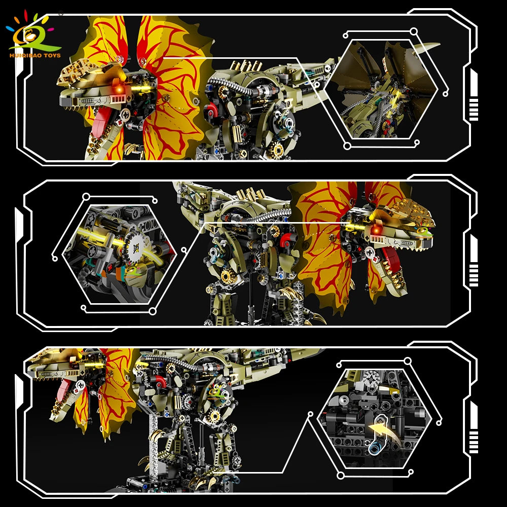 PENDRA Technical Dilophosaurus Dino Building Set