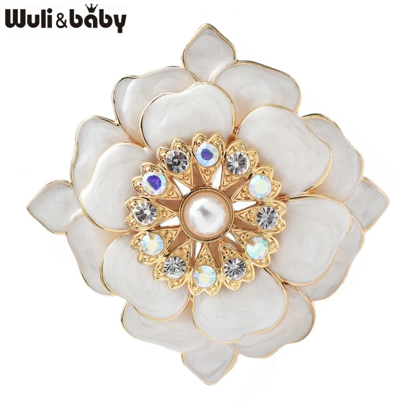 PENDRA Peonia Large Peony Flower Brooch