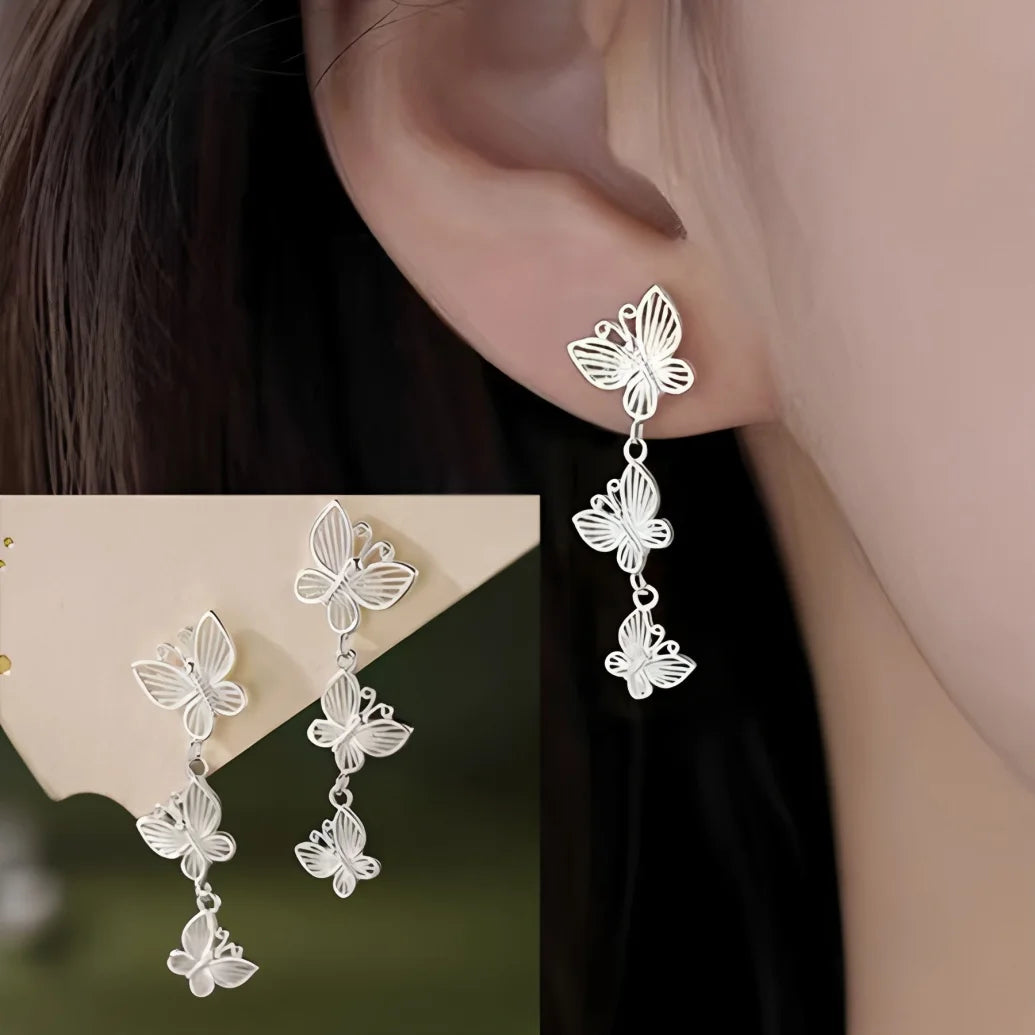 VENTFILLE 925 Sterling Silver Drop Earring For Women Zircon Crystal Hollow Out Cat Personality Jewelry Gift Dropshipping