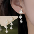 PENDRA Silver Tassel Chain Earrings