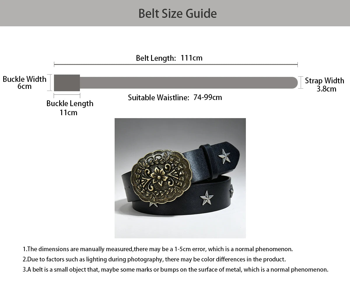 PENDRA Bellaellea Leather Western Luxury Belt