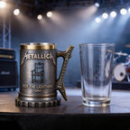 JingMetallica Ride The Lightning 1984 Collectible Mug, Guitar Handle Stainless Steel Lined Beer Stein, Heavy Metal Rock Fan Gift