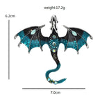 PENDRA Skyfire Rhinestone Dragon Brooch