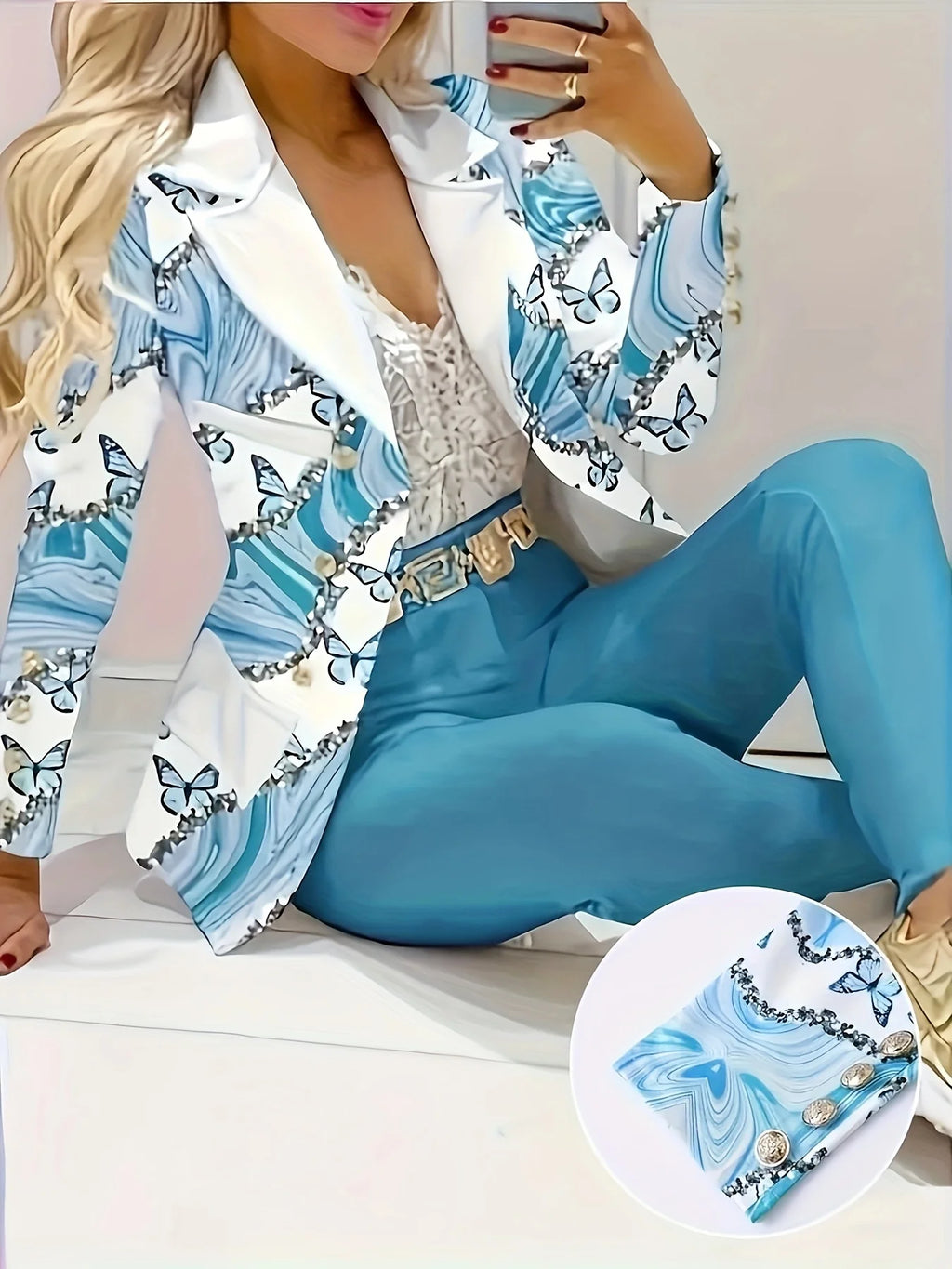 PENDRA Two Piece Butterfly Two-Piece Set