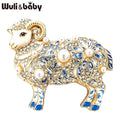 PENDRA Regal Pearl Goat Zodiac Brooch