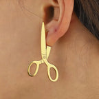 PENDRA Retro Scissor Punk Stud Earrings