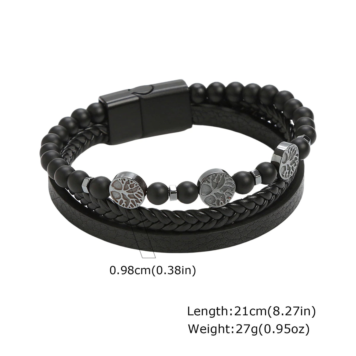 Men Multilayer Braided Leather Bracelets,Vintage Viking Compass Shape Metal Charm Wristband,Punk Stackable Bangle Jewelry Gift