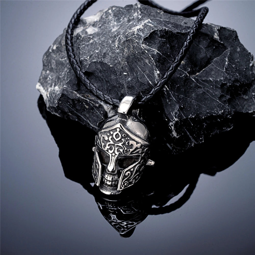 PENDRA Warrior Helmet Vintage Necklace
