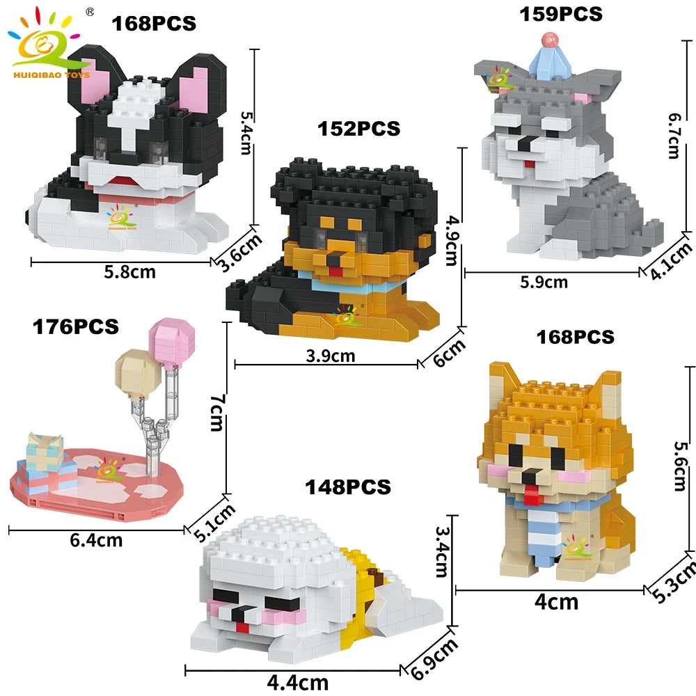 PENDRA Cute Dog Micro Building Set
