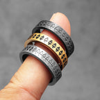 PENDRA Sawtooth Totem Rock Steel Ring