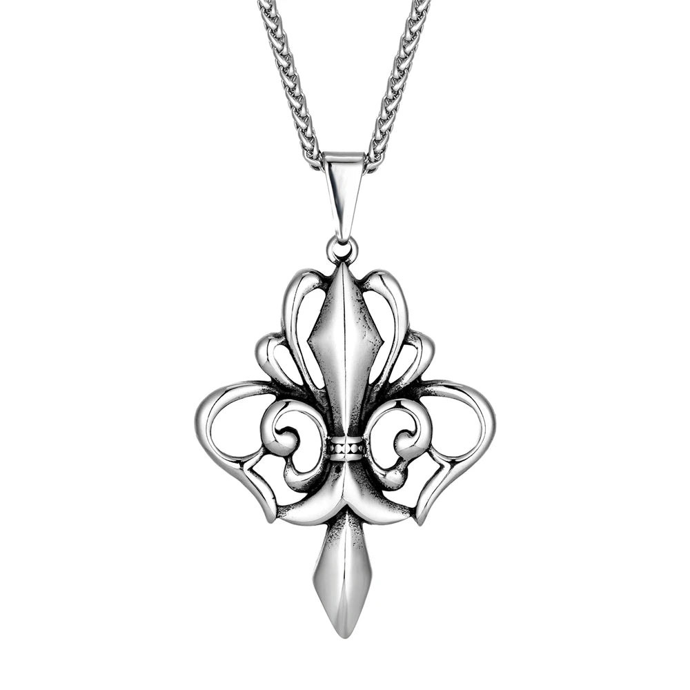 PENDRA Rune Vintage Steel Necklace