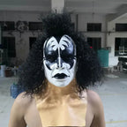 PENDRA Demon Curly Wig Latex Mask