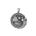 PENDRA Valkwolf Viking Valknut Wolf Pendant Necklace