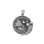 PENDRA Valkwolf Viking Valknut Wolf Pendant Necklace