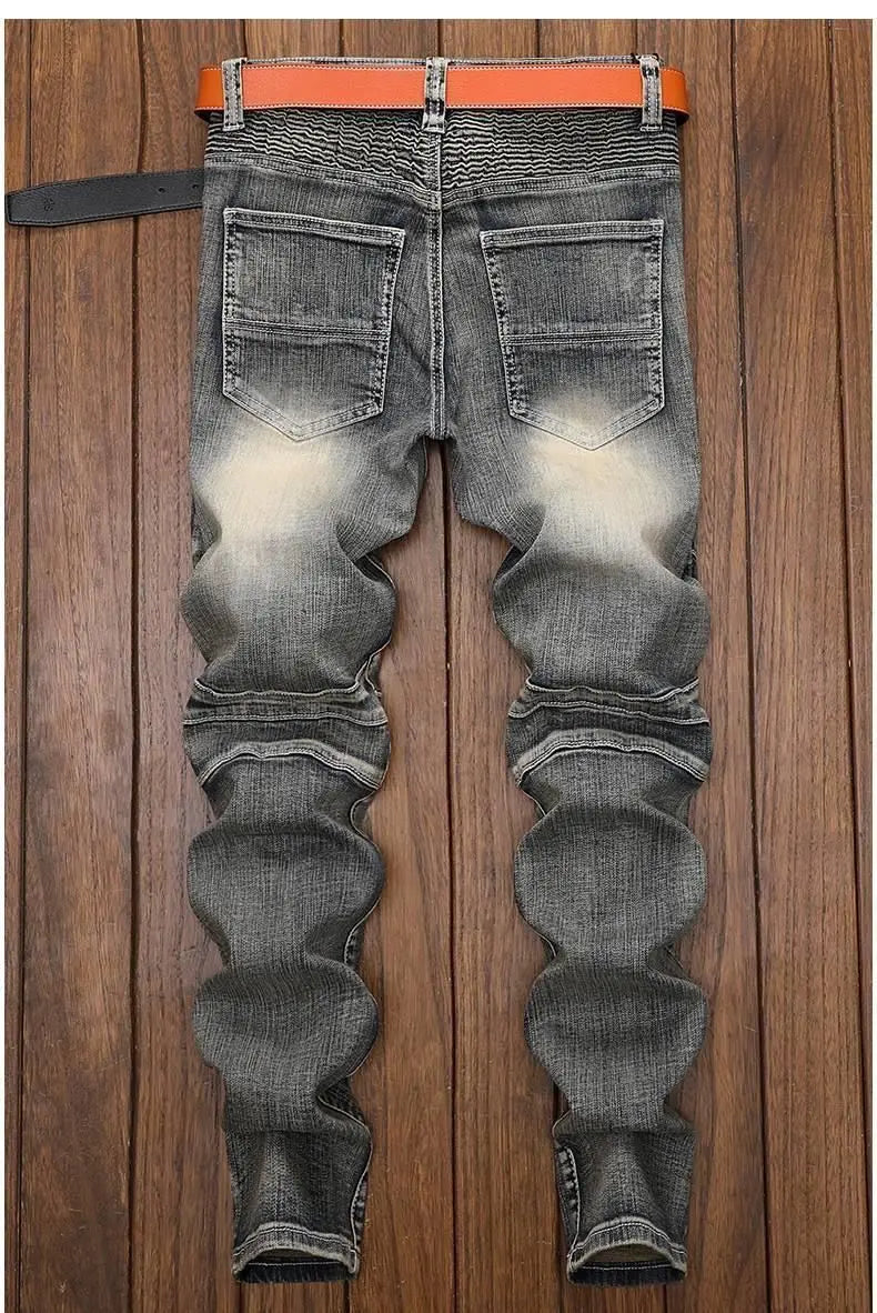 PENDRA Denim Straight Ripped Pants
