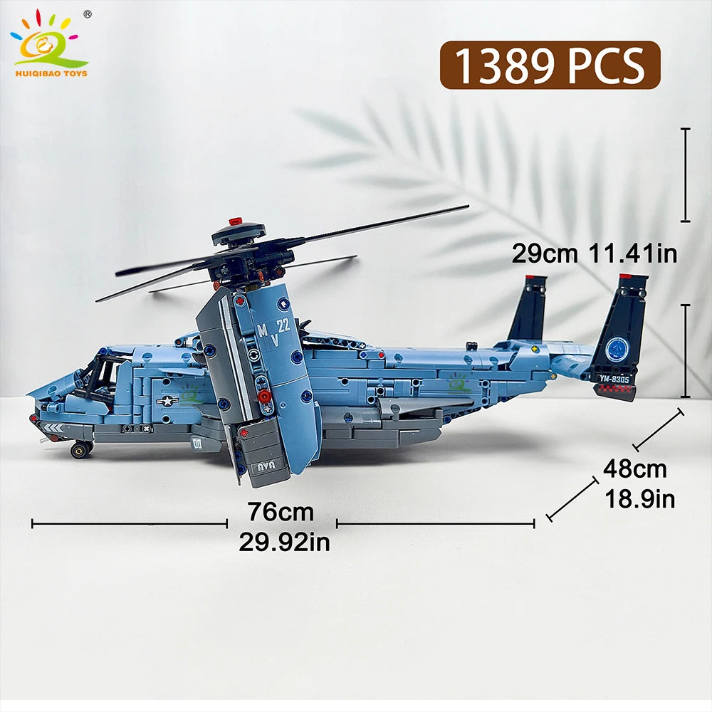 PENDRA Tiltrotor Aircraft Helicopter Building Set