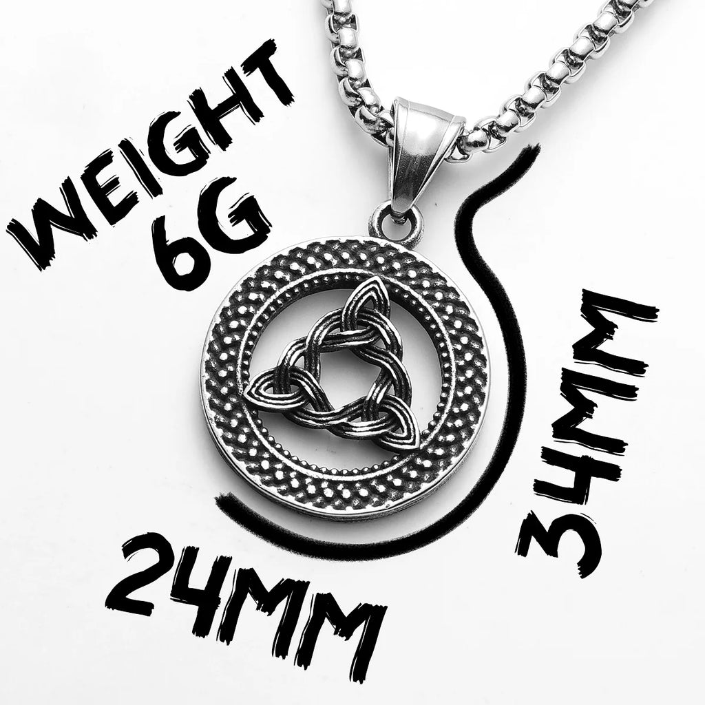 Viking Celtic Knot Odian Men Necklaces Stainless Steel Pendant Chain Women Punk Fashion Jewelry New Accessories Gifts Wholesale