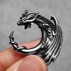 PENDRA Flying Dragon Steel Necklace