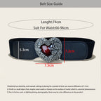 PENDRA Lunaaya Metal Black Metal Buckle Skull Corset Belt